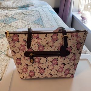 Coach flowered tote